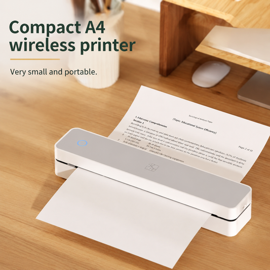 Compact Inkless Travel Printer, Bluetooth Wireless Printer for Phone and Laptop on the Go