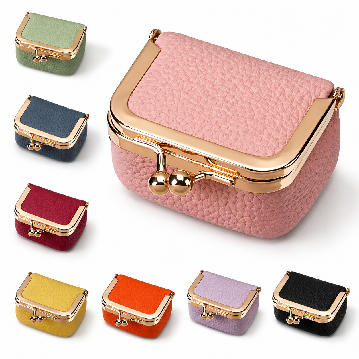 Travel Jewelry Case Organizer in Genuine Leather for Purse and Carry-On
