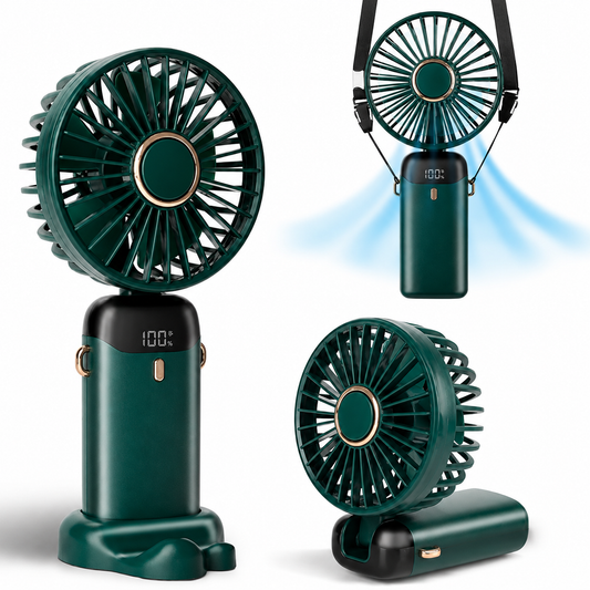 Rechargeable Neck Fan for Confident Cool Comfort, Quiet Hands-Free Personal Fan