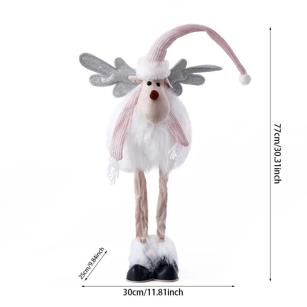 Radiant Reindeer: Large Standing Elk Plush Doll with LED Lights