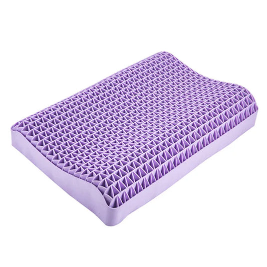 Breathable TPE Pectin Cervical Neck Pillow Zero Pressure Purple