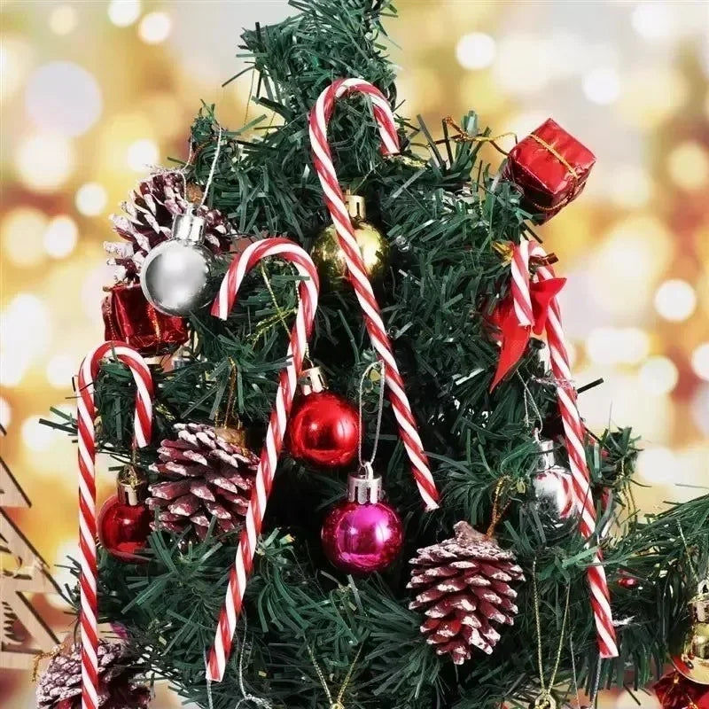 20-Piece Christmas Candy Cane Acrylic Xmas Tree Hanging Set