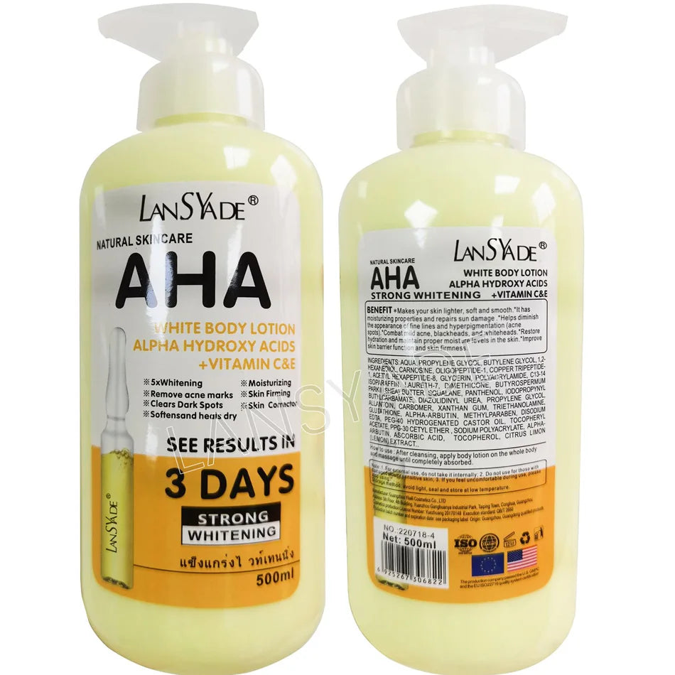 Radiance Revived: 3-Day Whitening Marvel in a Bottle - 500ml Body Lotion