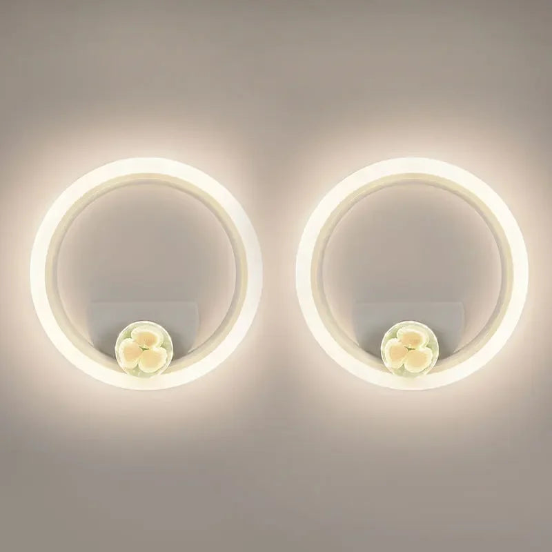 2 pcs Gold Elegance: Modern LED Wall Light for Stylish Home Decor