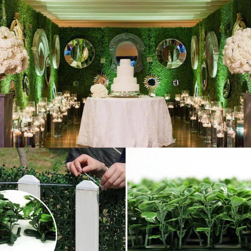 Evergreen Elegance: Artificial Boxwood Hedge Panels for Effortless Indoor and Outdoor Decor