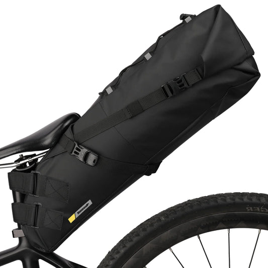 Waterproof 10L Bike Saddle Bag Foldable Rear Pannier Black