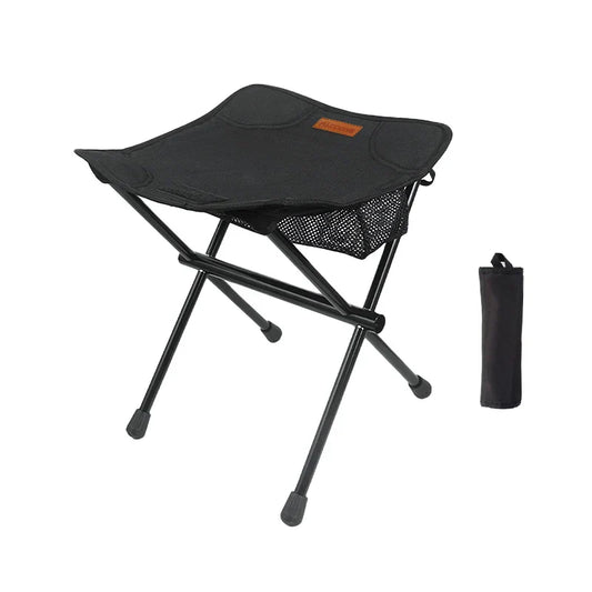 Portable Aluminum Folding Camping Stool with Storage