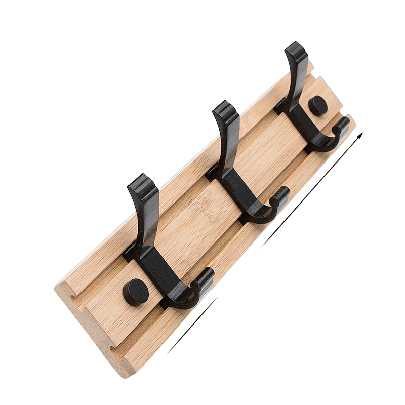 3 Hooks Wooden Wall Mounted Racks Coat Hat Clothes Hanger Door Hangers Bathroom Rack Sundries Storage Hooks Home Storage
