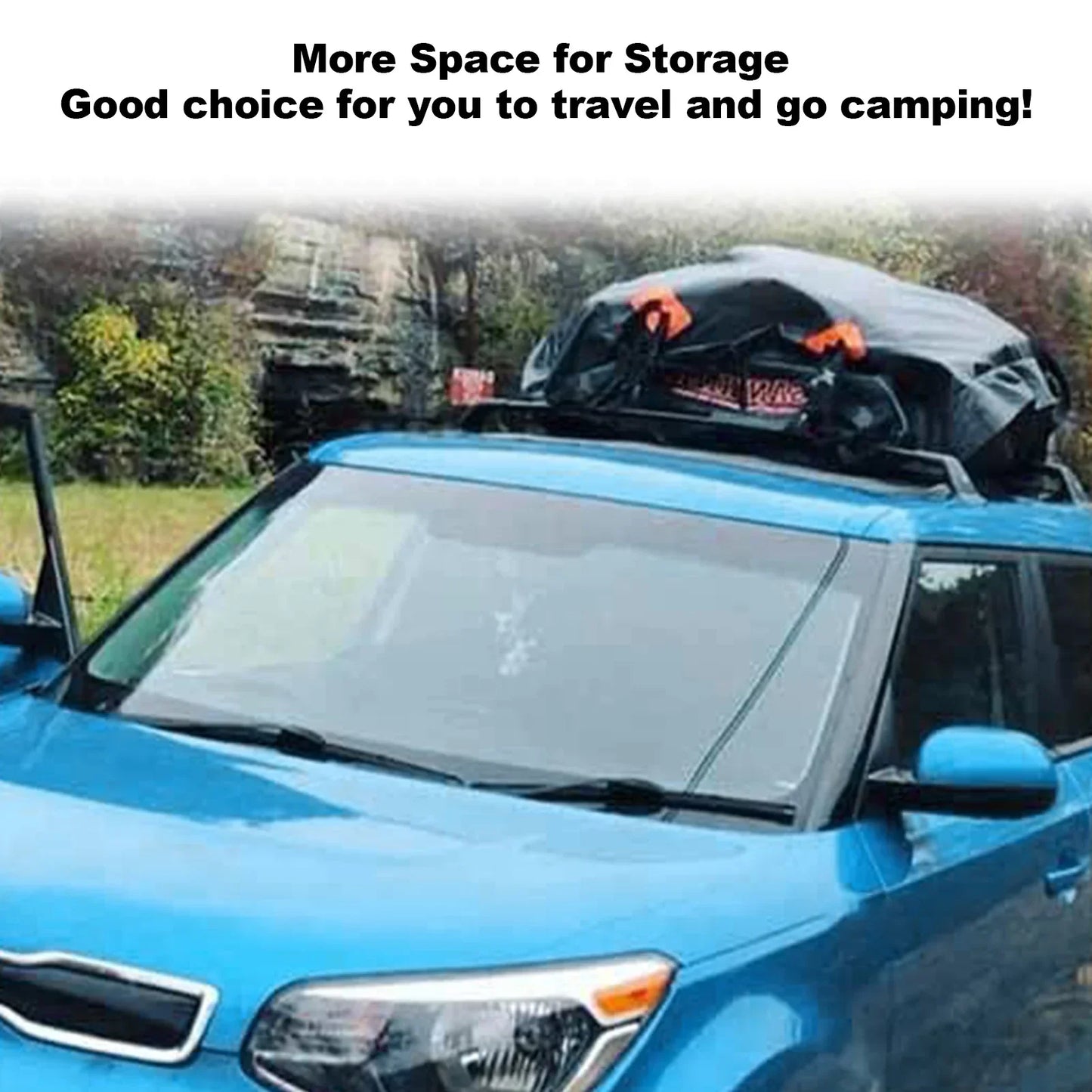 Waterproof Car Roof Cargo Bag 425L Universal Travel Storage Carrier Black