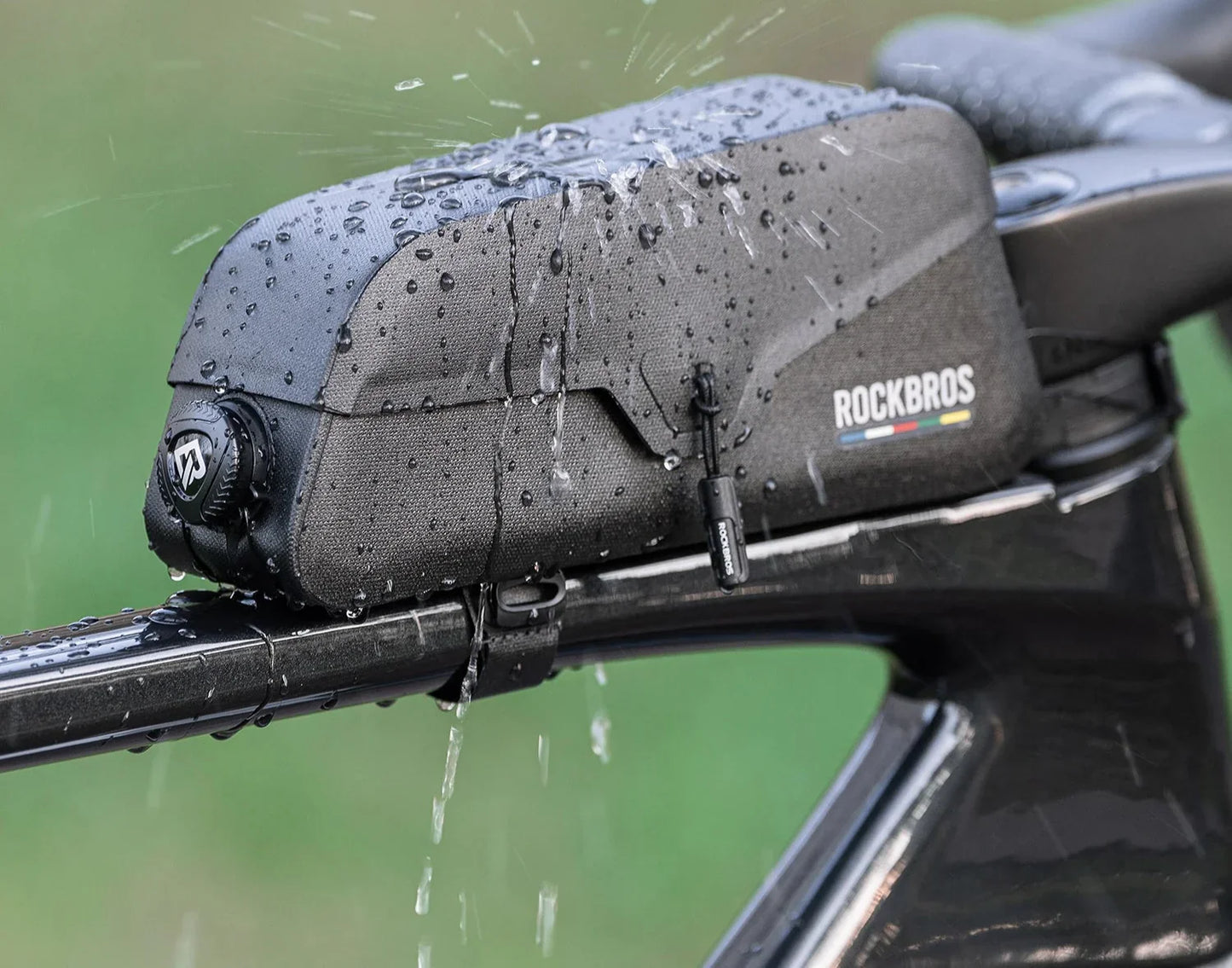 Waterproof 0.6L Top Tube Lightweight Frame Storage Bag Black