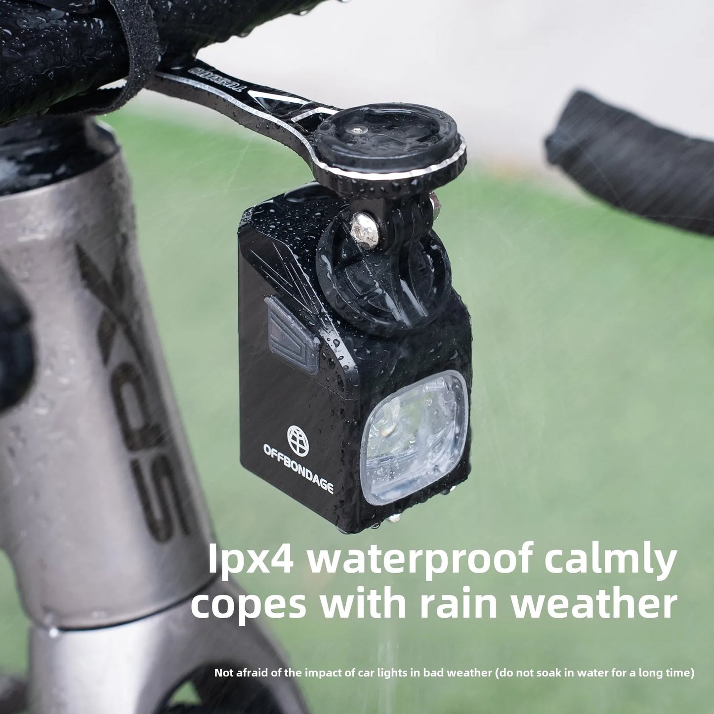 1000 Lumen USB Rechargeable Front Bike Light 5000mAh Set 2 Black