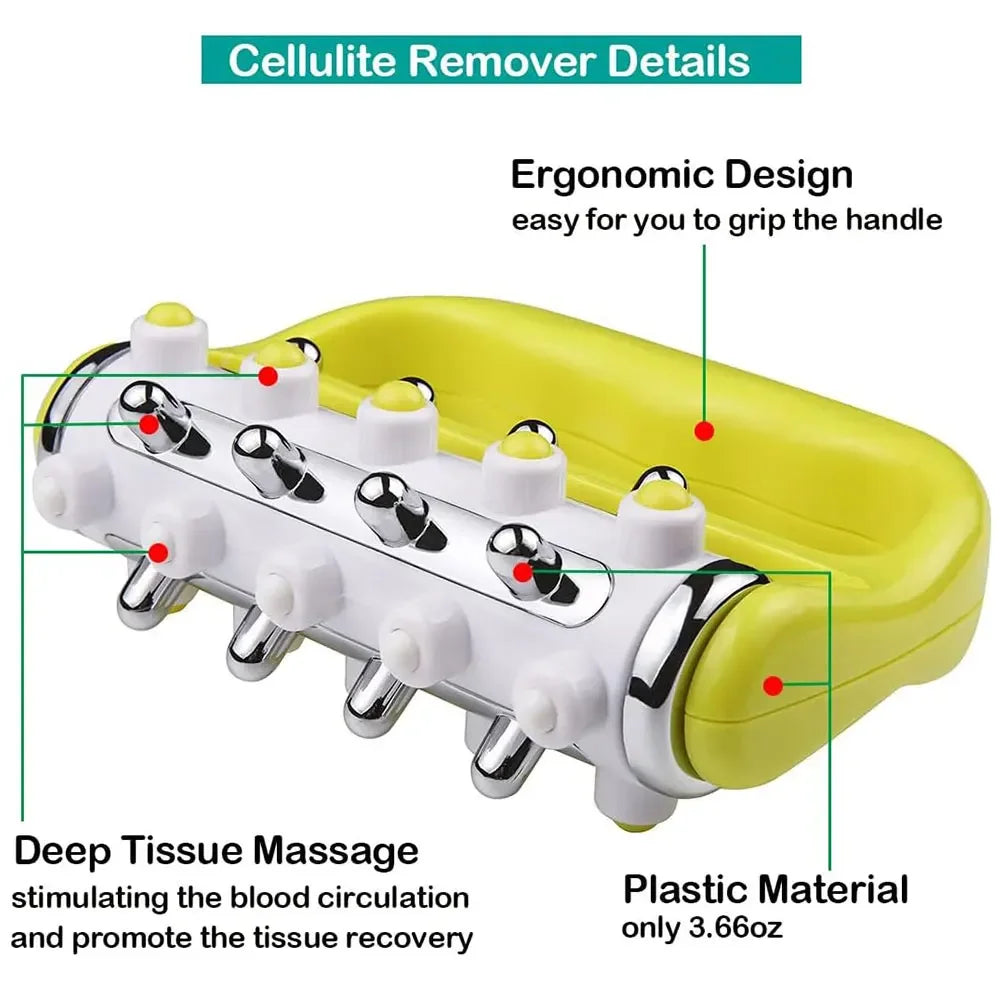 Cellulite Massager Fascia Release Tool Deep Tissue Trigger Point Rolle Yellow