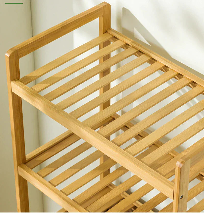 4-Tier Laundry Hamper with Tilt-Out Basket | Bathroom Storage Shelf Organizer
