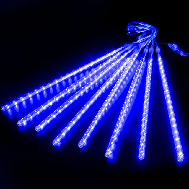 Colorful 50CM LED Meteor Shower Rain Lights for Festive Christmas Decor