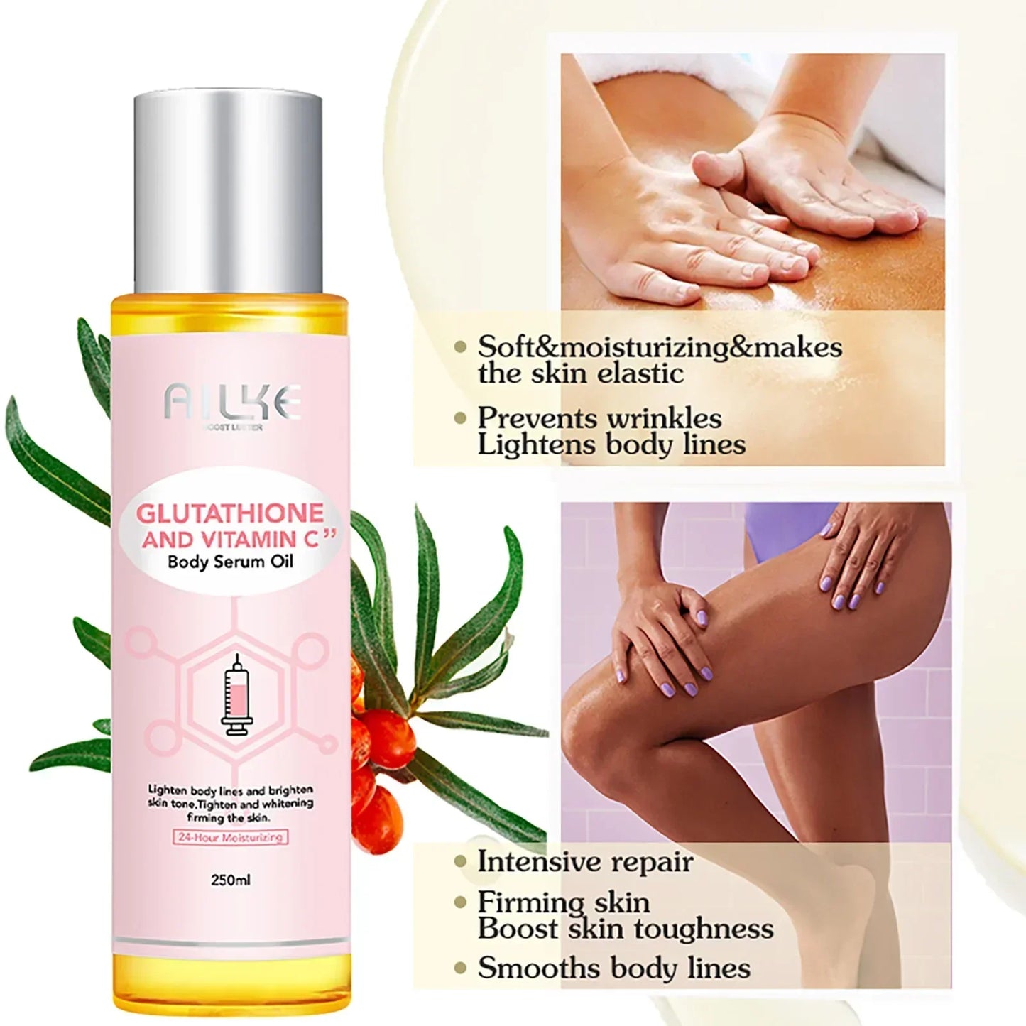 Whitening Black Spots Corrector, Body Skin Care Lotion, With Glutathion, Shea Butter, Collagen, Moisturizing Body Cream