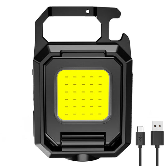 LED Mini Keychain Light Type-C Rechargeable Flashlight