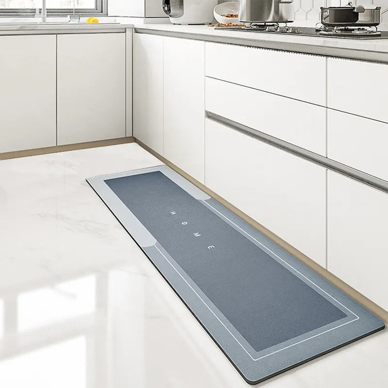 Luxury Diatom Mud Soft Rug - 50X160cm (Blue Grey)