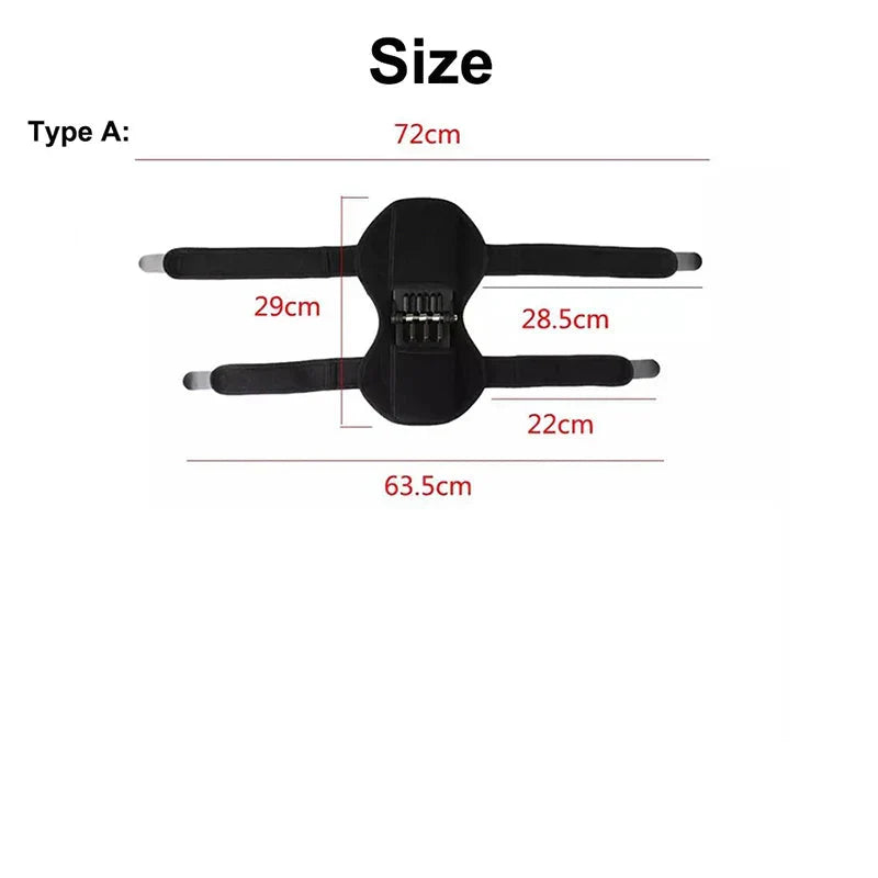Spring-Loaded Knee Booster Support Pad Black