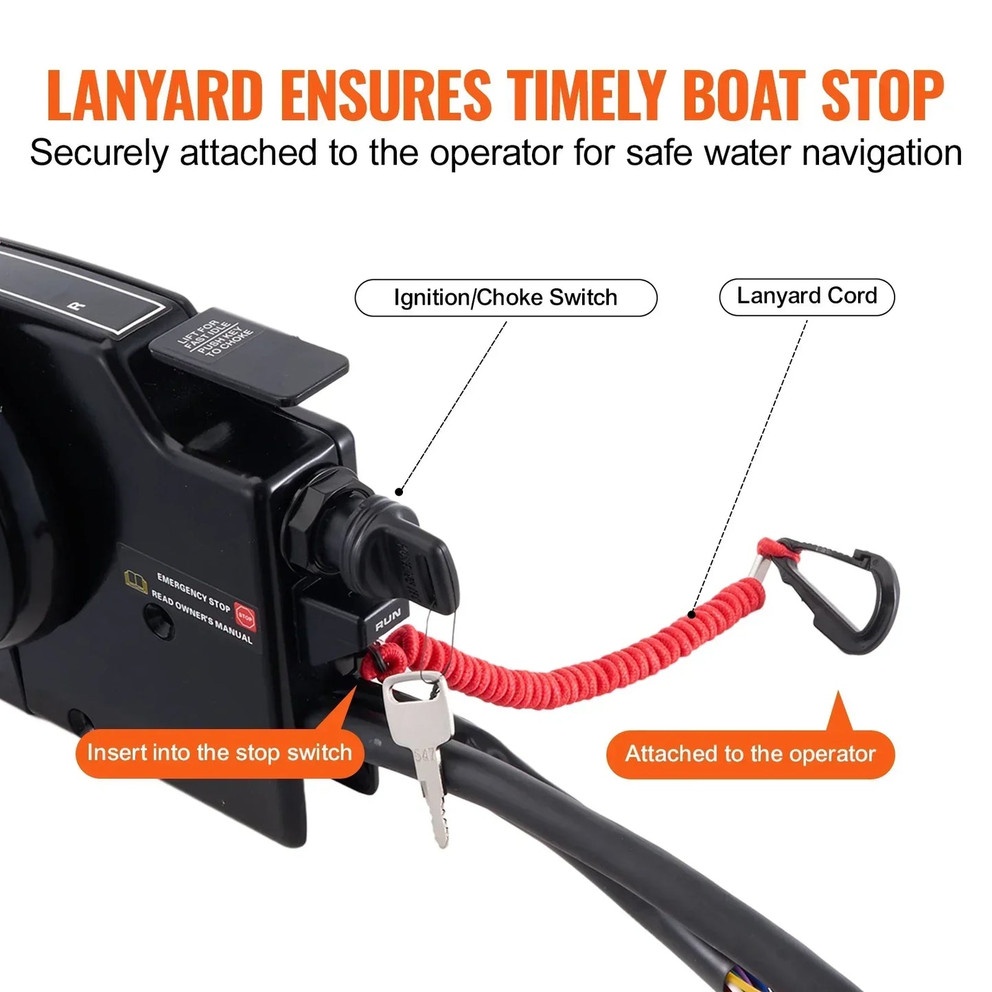 Boat Throttle Control Side Mounted Outboard Remote Box