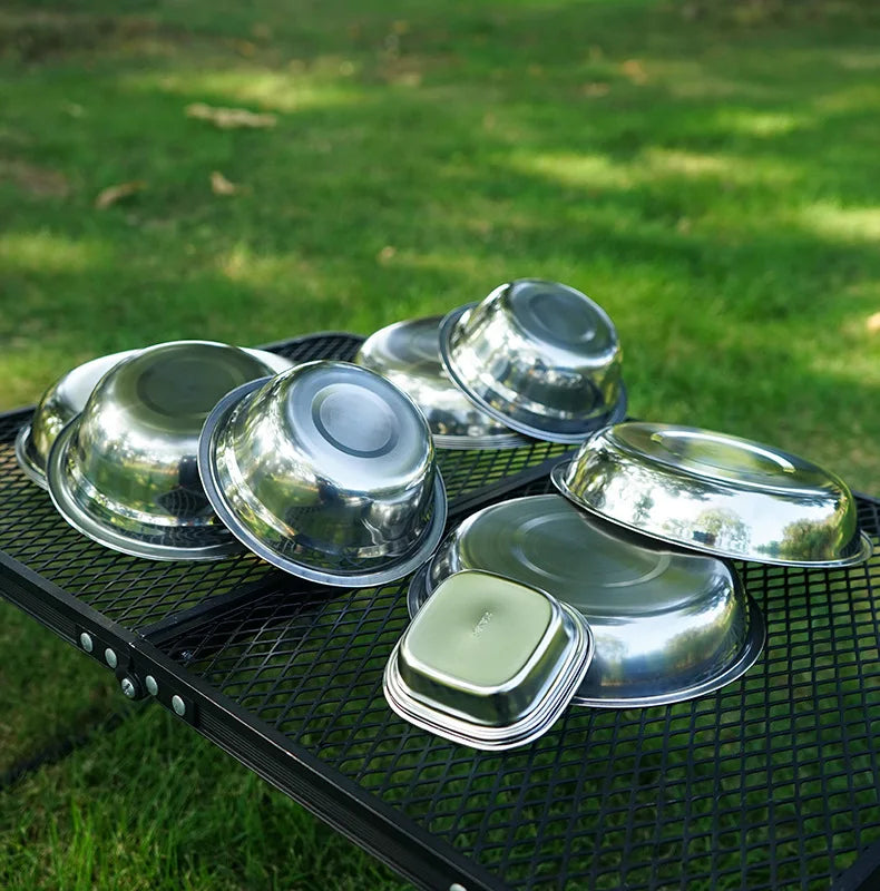 Camp Cooking Portable Dining Plate Set of 22