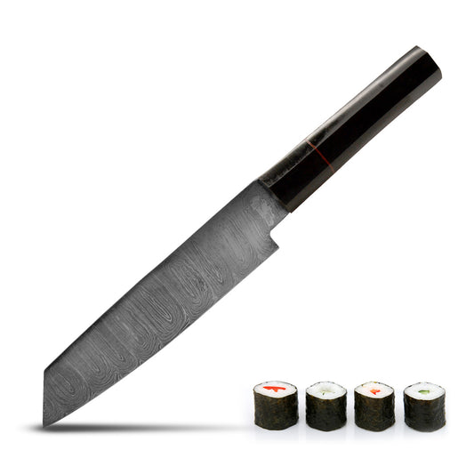 13 Inch Handmade Damascus Steel Chef Knife with Sheath and Sharpening Tool