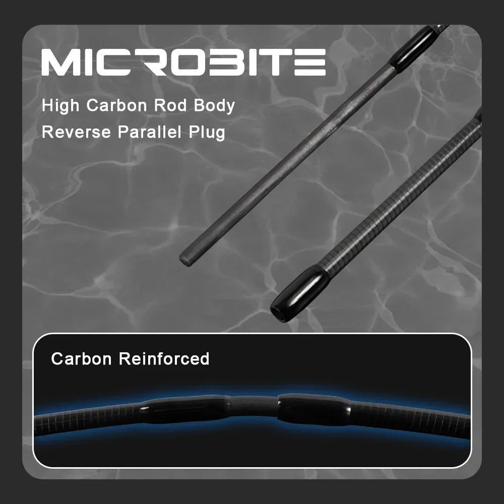 2.2M Fast Action Spinning Rod Light Carbon Lure Rod Black