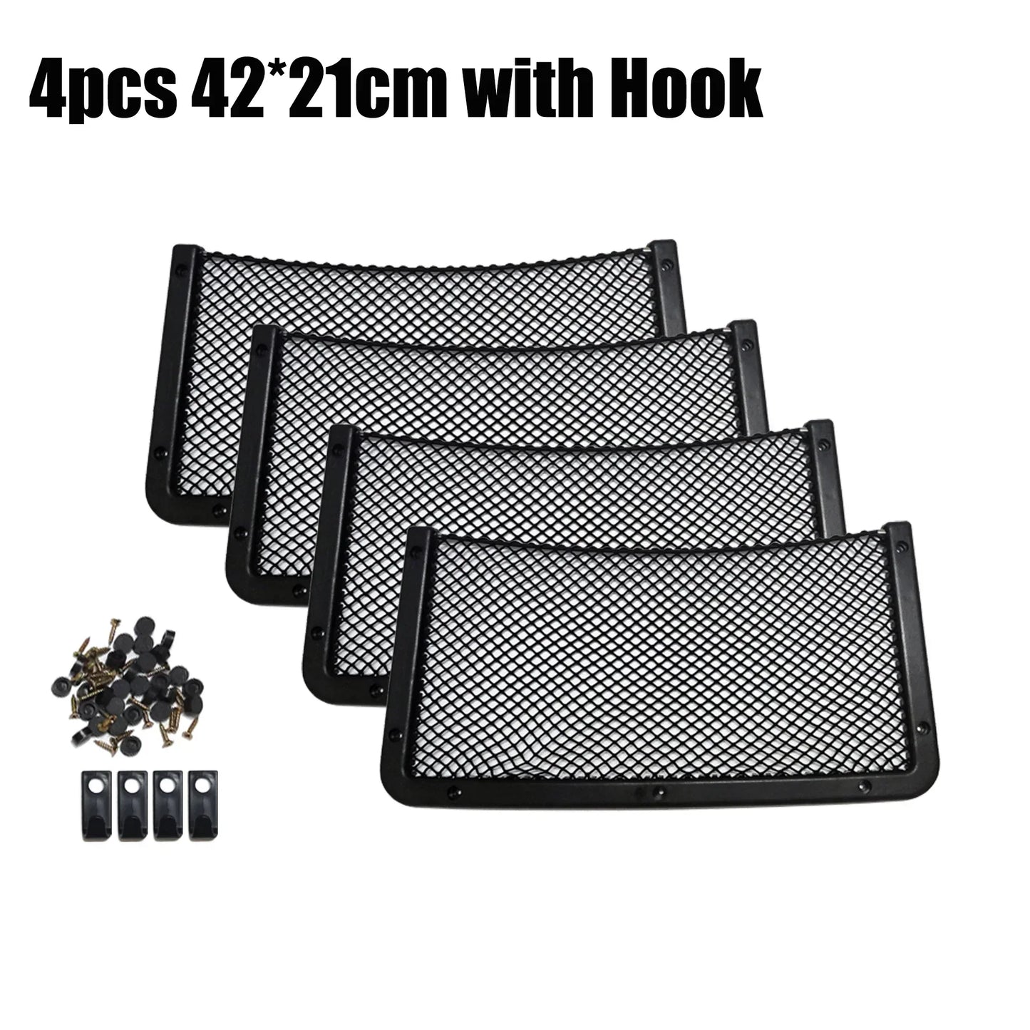 42x21cm Elasticated Cargo Net with Screws