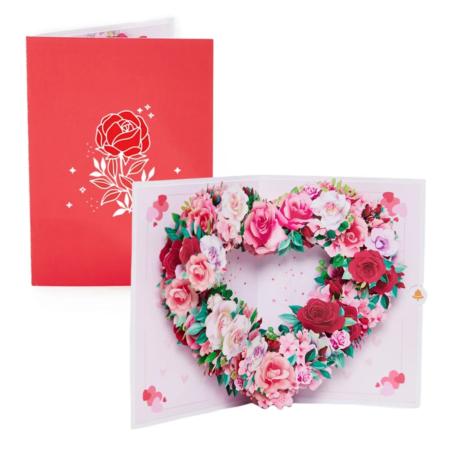 Elegant Cymbidium Orchids Pop-up Greeting Card - Red Rose Love