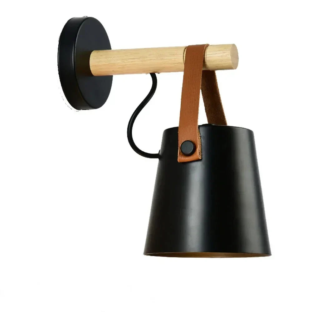 Nordic Modern Wooden Wall Lamp