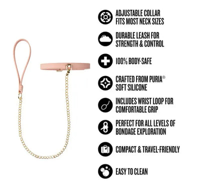Temptasia Ardor – Adjustable Silicone Collar and Leash Set