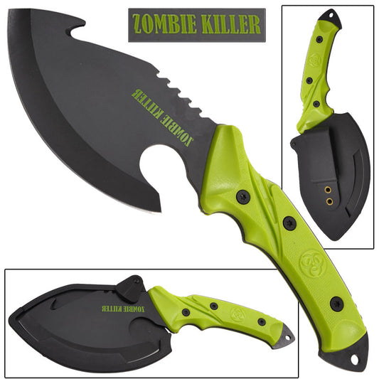 Zombie Killer Tactical Hunting Knife With Gut Hook Blade