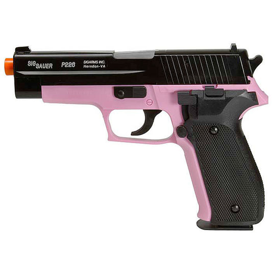 Sig Sauer Licensed P226 Spring Powered Airsoft Pistol Black/Pink FPS-328