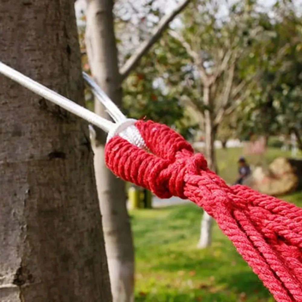 Single Wide Canvas Hammock Portable Outdoor Swing