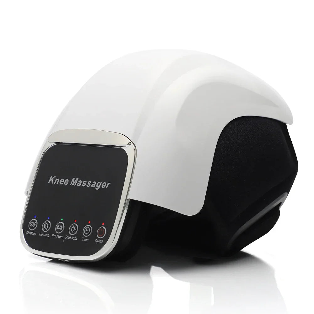 Smart Heated Knee Massager Infrared Therapy & Vibration White