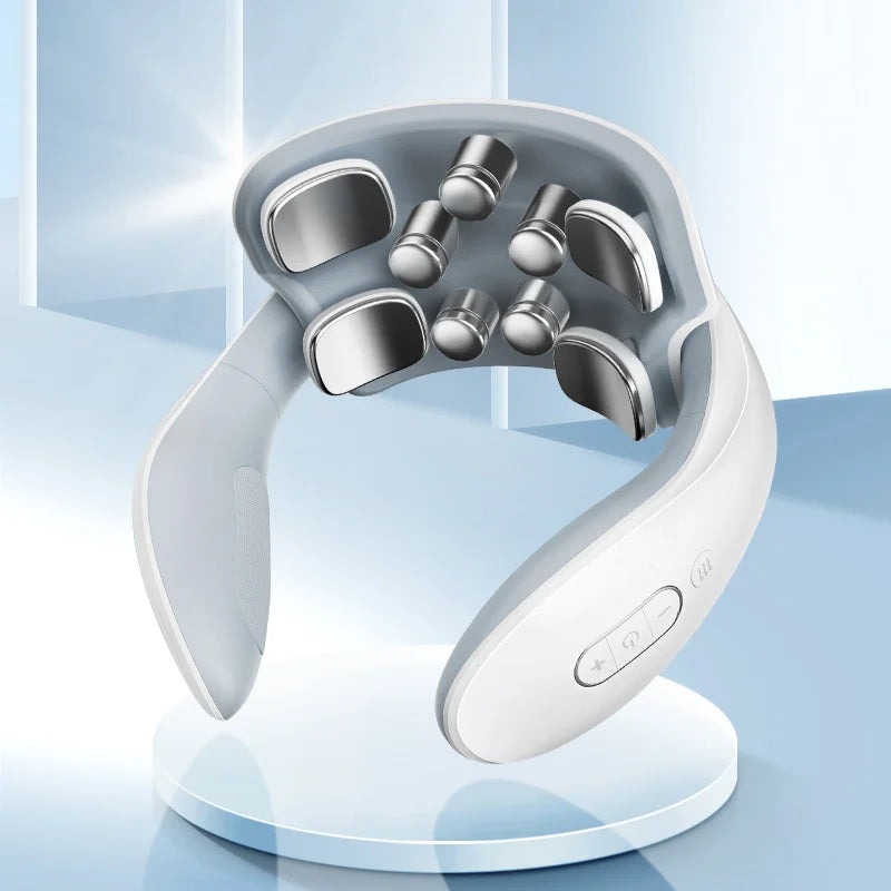 Upgraded Smart Neck & Shoulder Massager Heated Cervical Therapy White