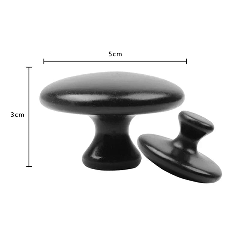 Smooth Lava Basalt Massage Stone Hot & Cold Therapy 4pcs Black