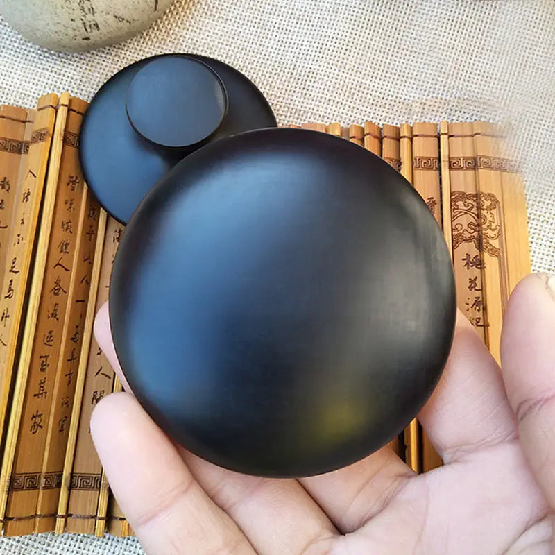 Smooth Lava Basalt Massage Stone Hot & Cold Therapy 4pcs Black