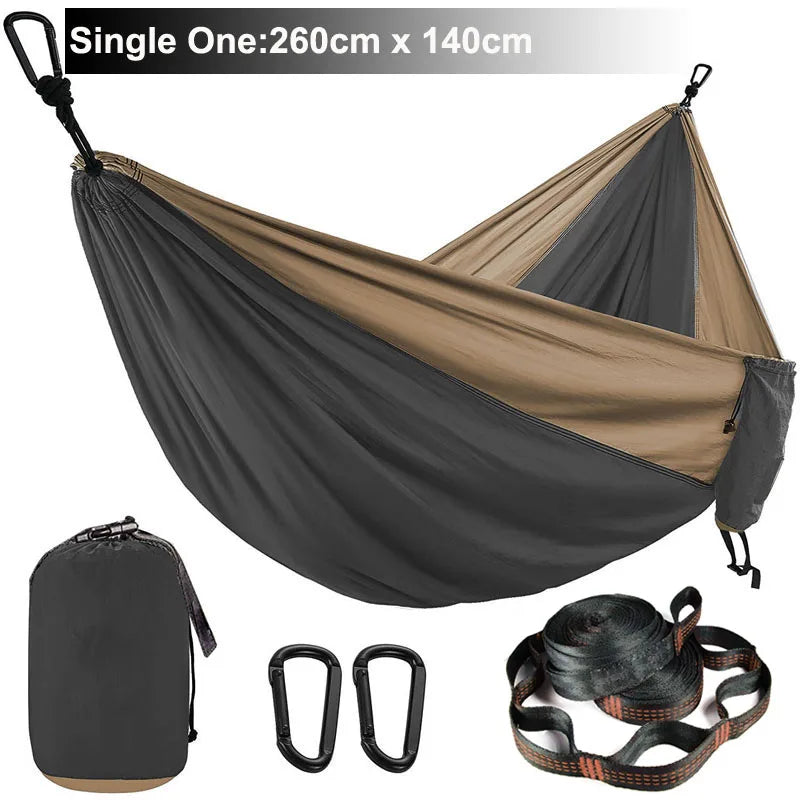 Double Parachute Hammock with Straps & Carabiners