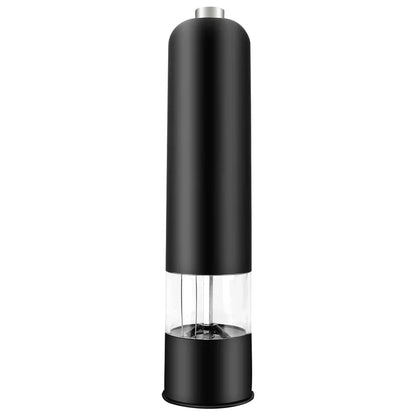 Electric Spice Grinder with LED Light Automatic Pepper & Salt Mill Black