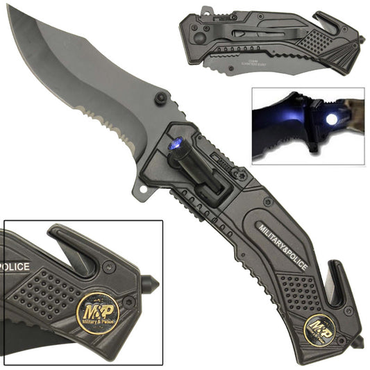 Spring Assist LED Tactical M & P Rescue Assisted Opening Knife