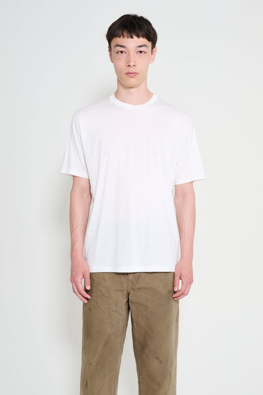 ssstein Suvin Cotton Basic Tee Off White