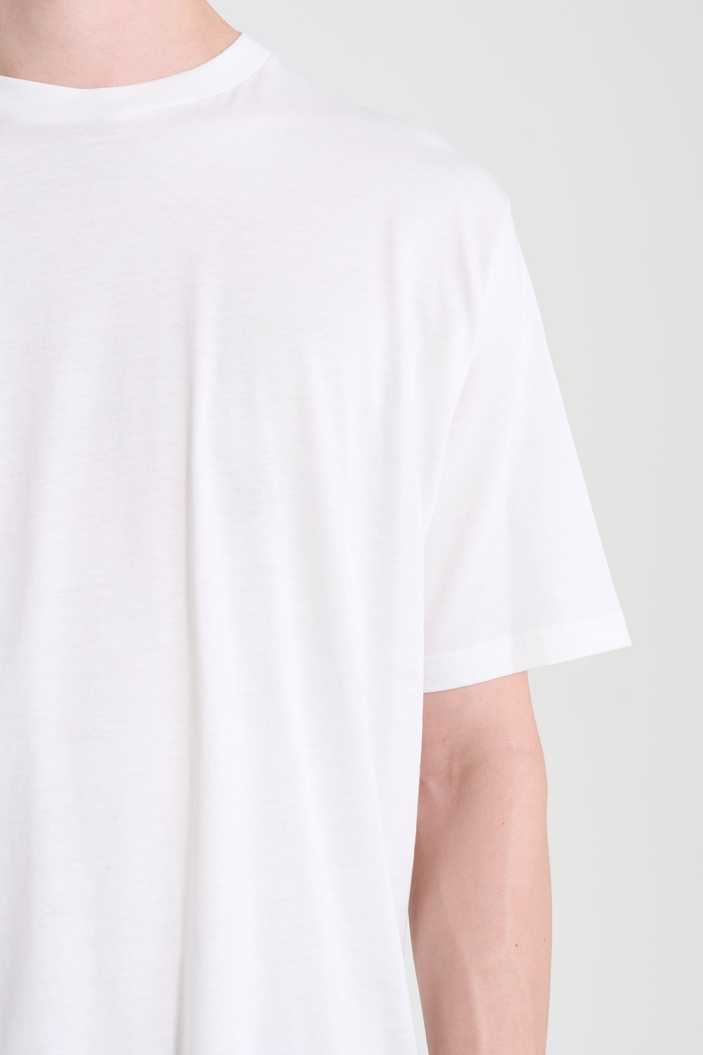 ssstein Suvin Cotton Basic Tee Off White