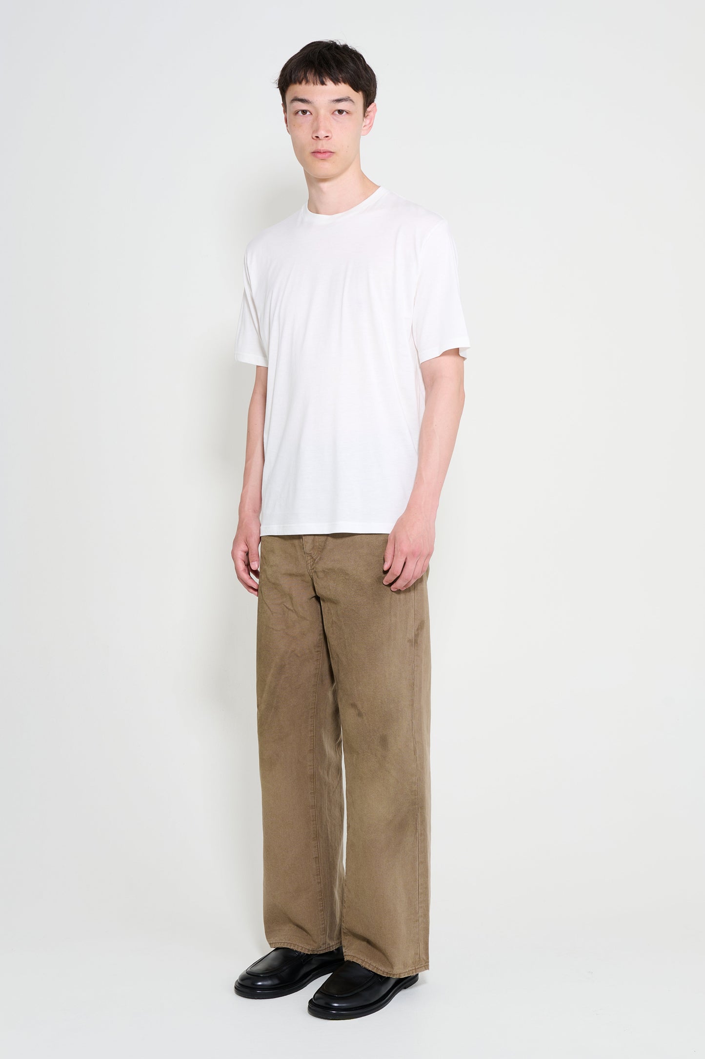 ssstein Sulfur Dyed Oxford Vintage Wide Pants Khaki Beige