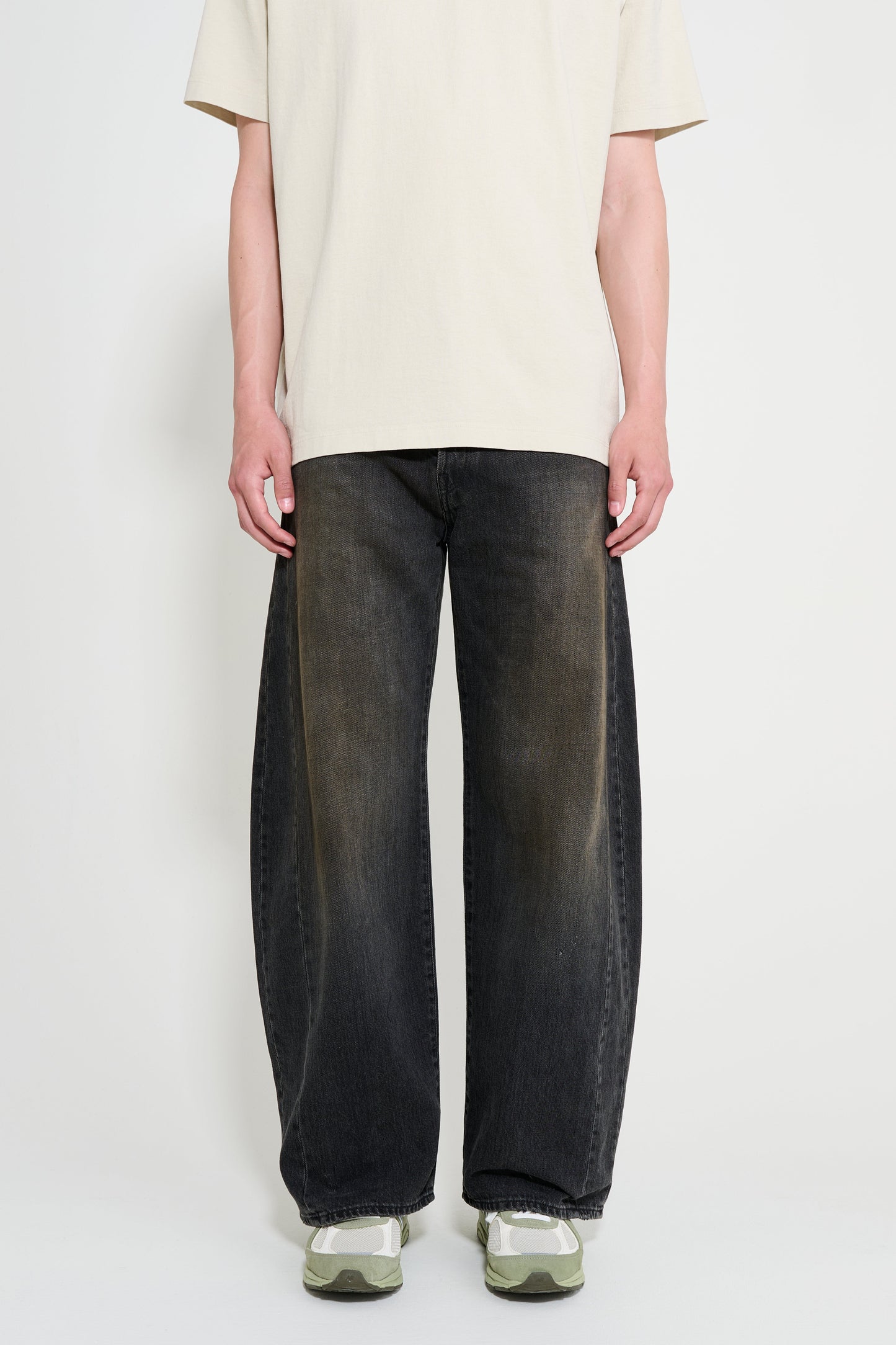 ssstein Deformation Wide Denim Jeans Black