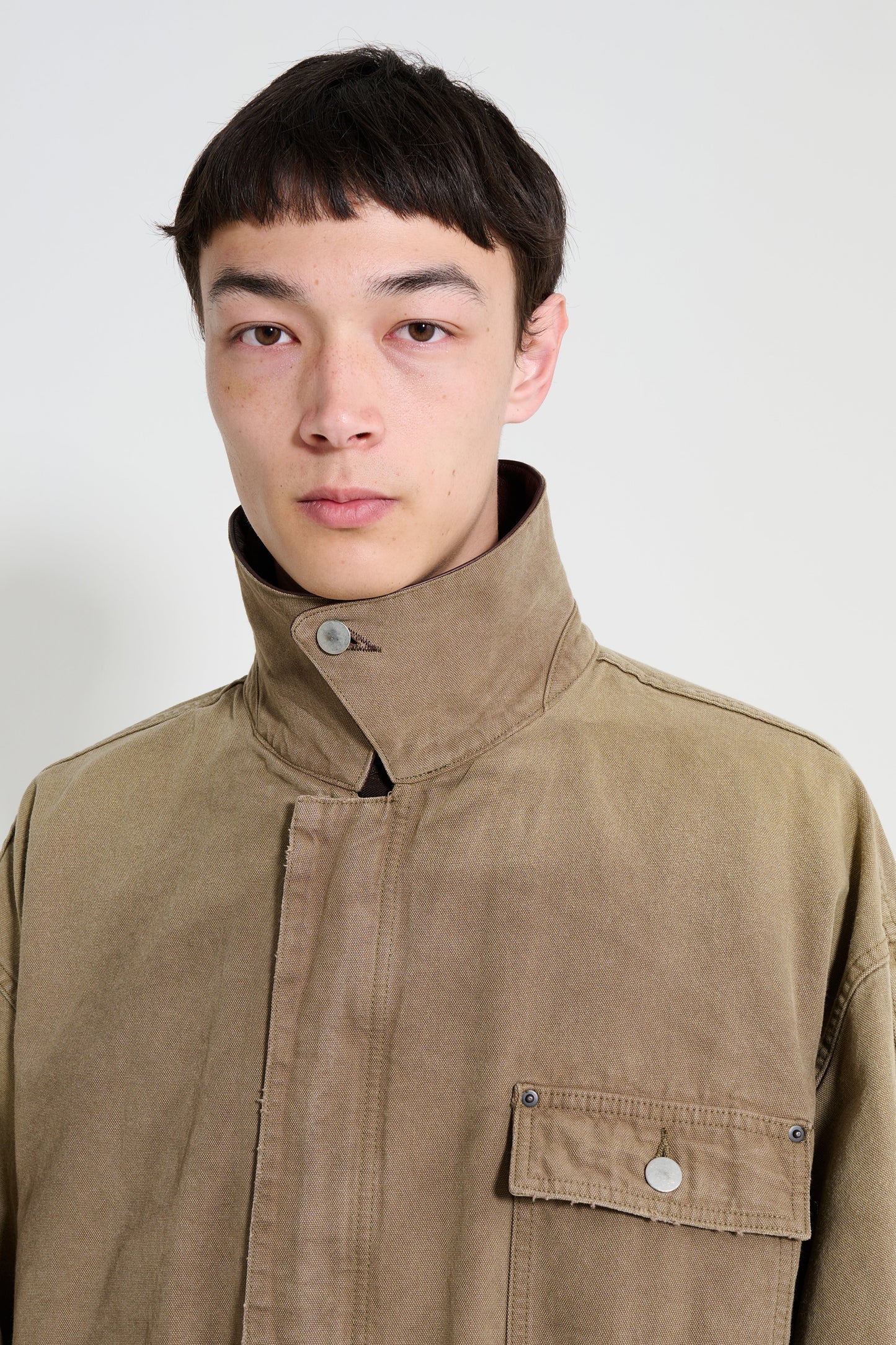 ssstein Sulfur Dyed Oxford Vintage Jacket Khaki Beige