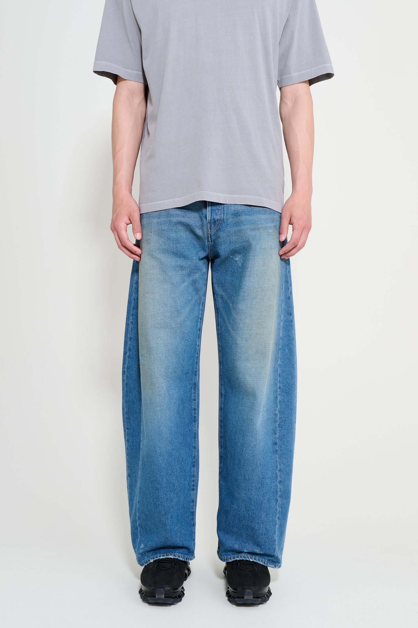 ssstein Deformation Wide Denim Jeans Indigo