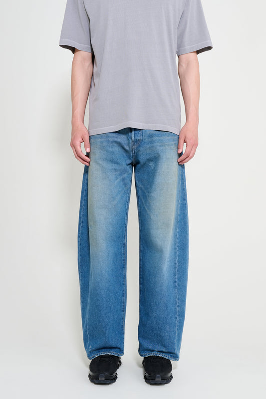 ssstein Deformation Wide Denim Jeans Indigo