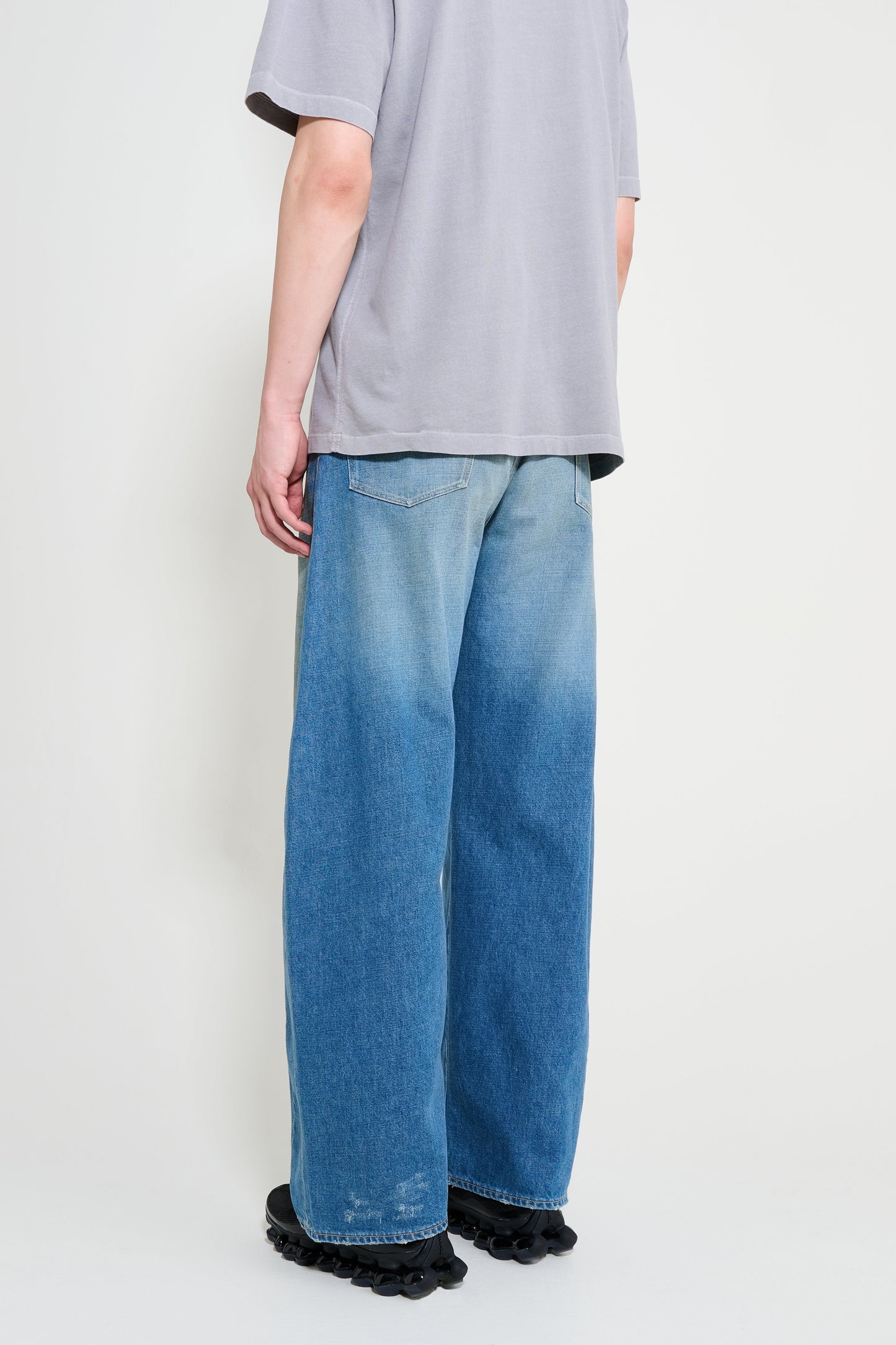 ssstein Deformation Wide Denim Jeans Indigo