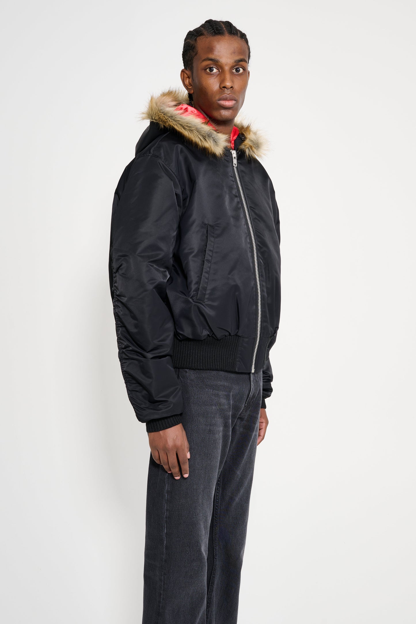 Stockholm Surfboard Club Hooded Bomber Black