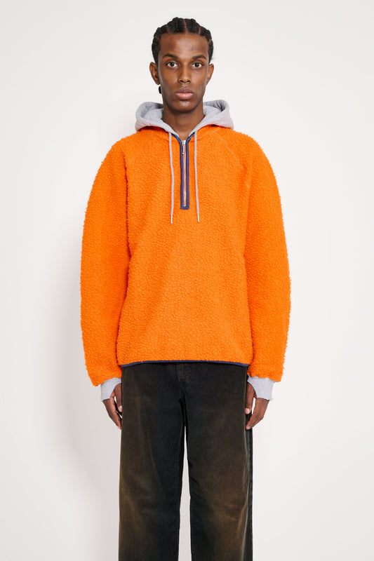 Stockholm Surfboard Wool Pile Hoodie Orange